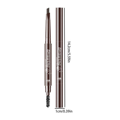 Double-ended Triangular Eyebrow Pencil With Brush, 1 Count Natural And Easy-to-pigment Eyebrow Pencil, Eye Makeup Product