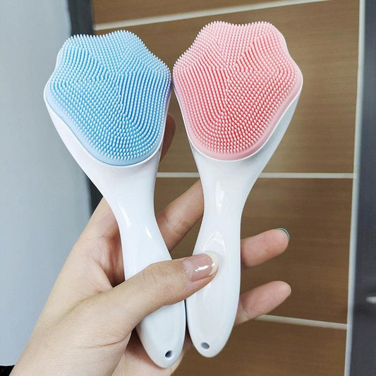 Cute Cat Paw Shaped Silicone Facial Cleansing Brushes, 2pcs Soft Skin Friendly Bubble Facial Cleansing Brushes, Portable Travel Cleansing Brushes