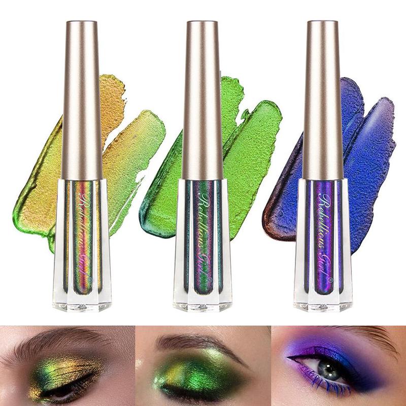 Long Lasting Metallic Liquid Eyeshadow (3pcs), Glitter Eye Shadow, Colorful Eye Makeup Products for Women & Girls