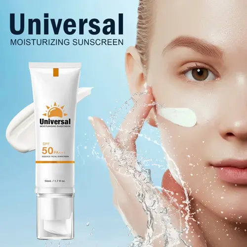 Tinted Sunscreen for Face SPF 50,Universal Sunscreen Moisturizer,Hydrating Sun Essence Face Sunscreen ,No Sticky,Travel Size Sunscreen