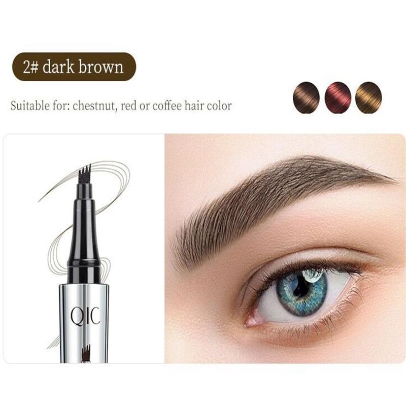 4-Tip Liquid Eyebrow Pencil, Long Lasting Brow Styling Pen, Brow Shading & Filling Pencil, Brow Brush Makeup Tool, Makeup Products