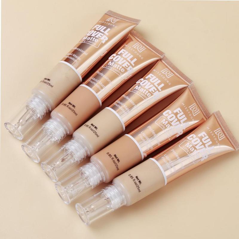 1 Count Long-lasting Liquid Foundation, Moisturizing Full Coverage Matte Foundation, Lightweight Concealer Foundation for All Skin Types