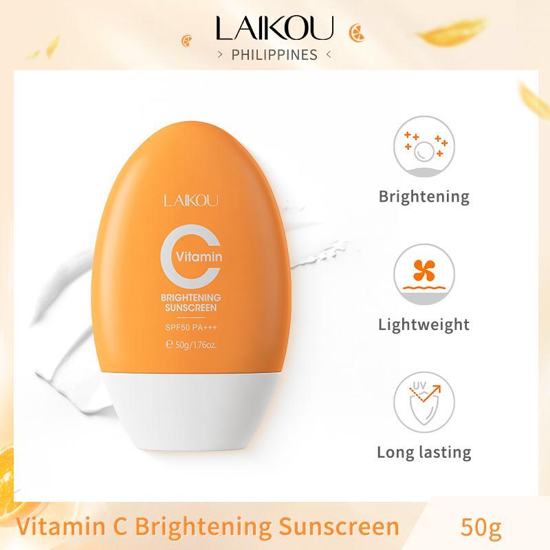 Vitamin C Brightening Sunscreen, Moisturizing Sunscreen, Brightening Sunscreen, Sun Care for Women & Men, Sunscreen with Orange Packaging