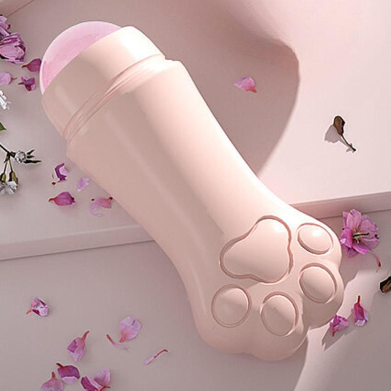 Cat Paw Design Oil Absorbing Roller, Portable Facial Rolling Ball Stick, Skincare Tools for Women