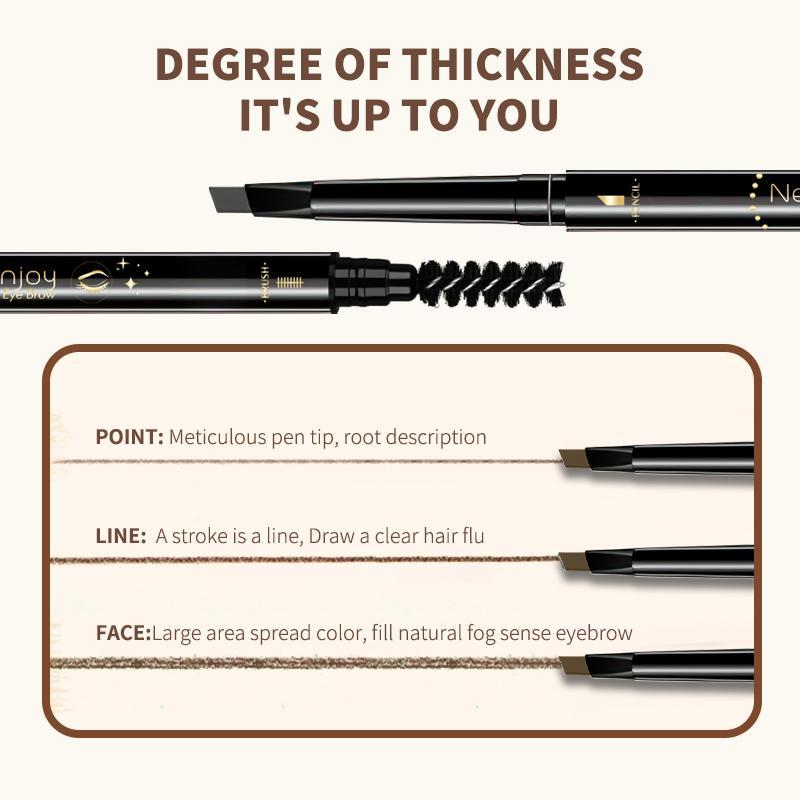 Double Ended Eyebrow Pens, 3pcs/set Long Lasting Eyebrow Pencils with Brush Head, Brow Shading & Filling Pencil, Eye Brow Makeup Products