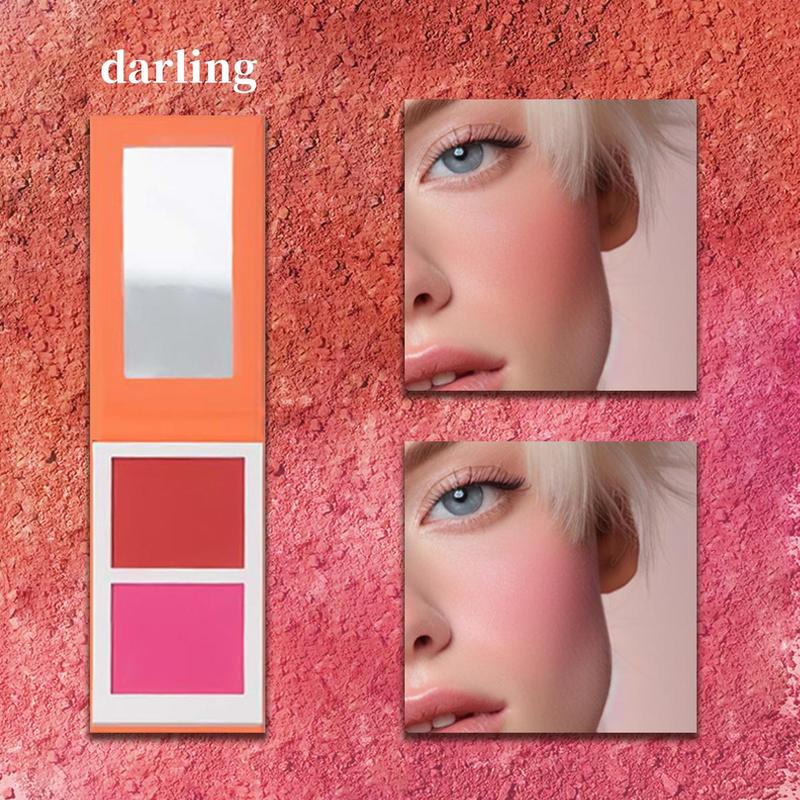 2 Color Blush Palette, 1 Count Soft Matte?Blush Palette, Lightweight Blush Powder, Natural Look Blush for Daily Makeup