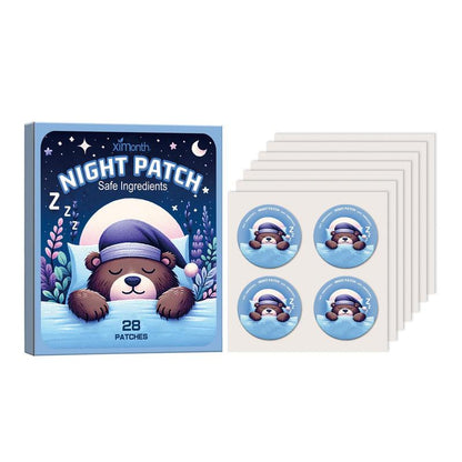 Cartoon Plants Pattern Sleeping Patches, 28pcs/box Night Sleeping Patches for Stress Relief, Self-adhesive Relaxation Patches for Sleeping, Napping