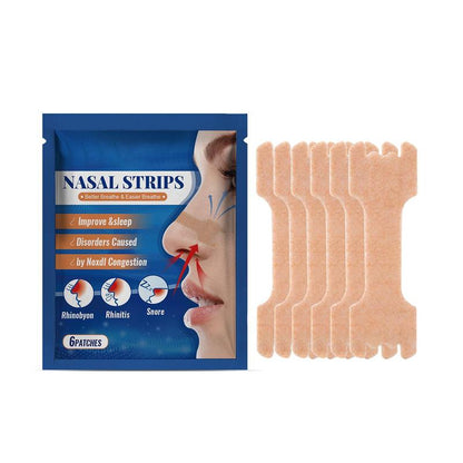 6pcs/box Multifunctional Nose Expander Strip, Nose Band Auxiliary Patch for Reducing Nasal Congesting Stop Snoring, Durable Nasal Strip