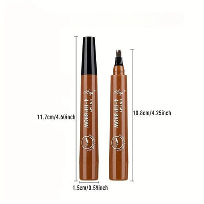 Waterproof 4 Split Tip Eyebrow Pencil, 1 Count Long Lasting Brow Styling Pen, Brow Shading & Filling Pencil, Eye Brow Makeup Product