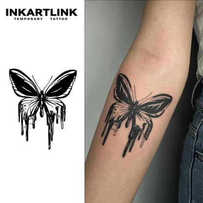 Temporary Tattoo Patch (1 Piece), Butterfly Design Tattoo Sticker For Men & Women, Waterproof And Not Afraid Of Friction