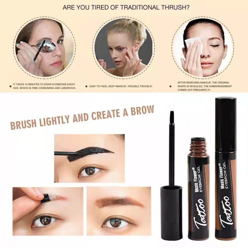 Eyebrow Dyeing Gel Kit, 2pcs/set Two Tone Waterproof Long Lasting Eyebrow Coloring Tool for Women