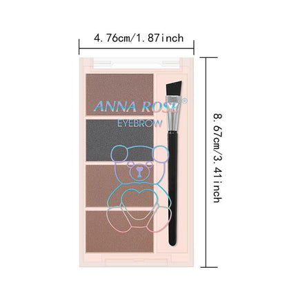 4 Color Eyebrow Powder Palette (1 Piece), Long Lasting Waterproof Eyebrow Powder, Smudge Proof Eye Brow Product For Women & Girls, Makeup Accessories