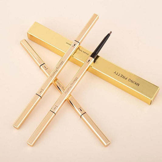 Waterproof Triangle Refill Design Eyebrow Pencil, 4pcs Long Lasting Eyebrow Pencil, Brow Styling Brush, Sweat Proof High Pigmented Brow Shading & Filling Pencil, Makeup Tool Easy to Apply