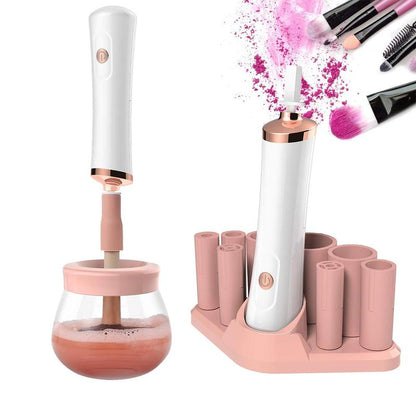 Electric Brush Cleaner Machine, Battery Required Makeup Brush Cleaner Dryer without Batteries, Automatic Brush Cleaner, Makeup Brush Tools, Cosmetic Cleansing Tool