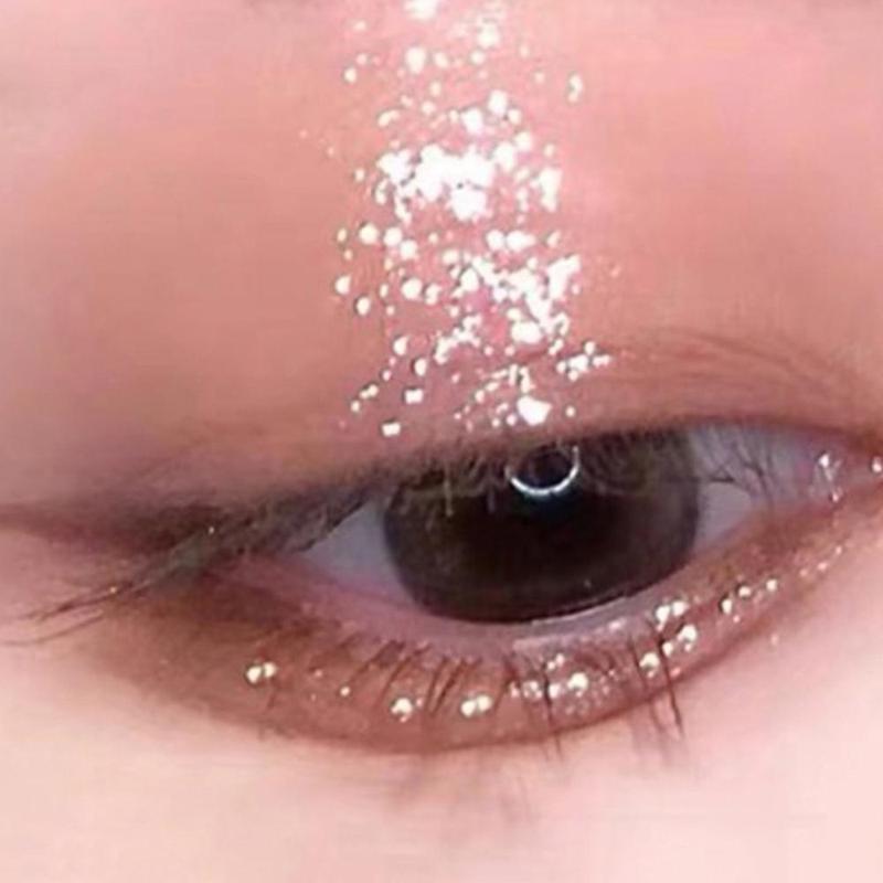 Glitter Liquid Eyeshadow, Shimmering Eye Shadow, Long Lasting Glittering High Pigmented Eyeshadow, Sparkling Highlighting Liquid Stick