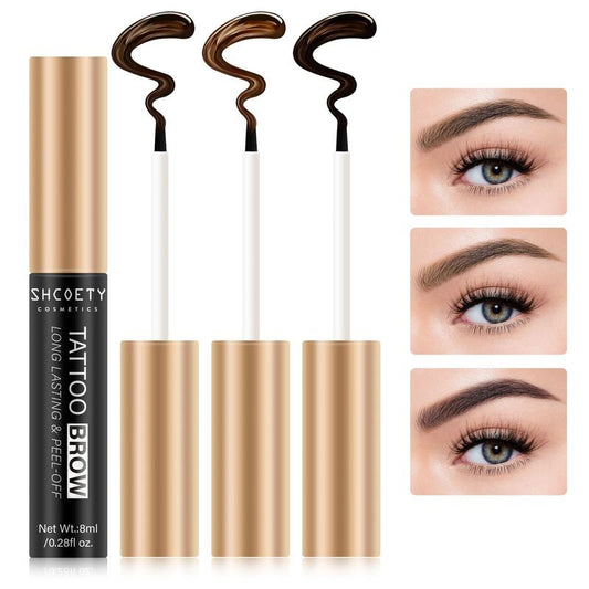 Long Lasting Peel Off Eyebrow Tinted Gel, 3 Counts/set Waterproof Smudge Proof  Eyebrow Coloring Gel, Brow Shading and Filling Gel, Eye Makeup Accessories