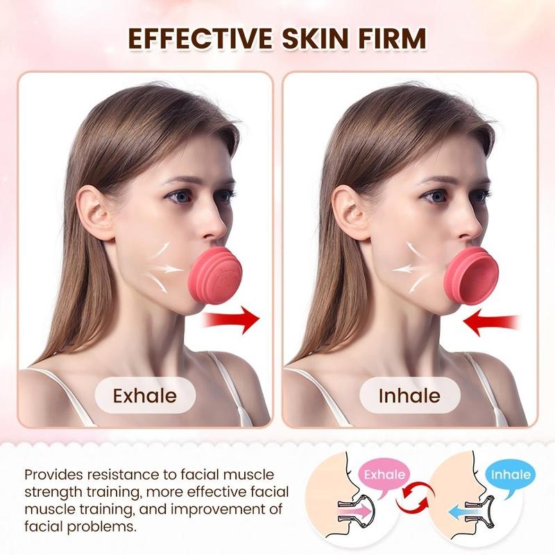 Face Muscle Trainer, Double Chin & Jawline Exercise Tool, Facial Muscle Exerciser, Face Skin Lift & Tightening Training Tool for Women & Men