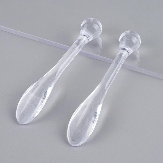 2pcs 2 in 1 Clear Facial Cream Spatula, Eye Cream Spoon For Girls And Women, Eye Massage Stick, Portable Eye Cream Applicator Tool