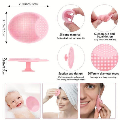 Double-sided Silicone Facial Cleansing Brush, 2 Counts Facial Mask Brush & 2 Counts Facial Cleansing Brush & 2 Counts Nose Cleansing Brush, Facial Skin Care Tool for Daily Use