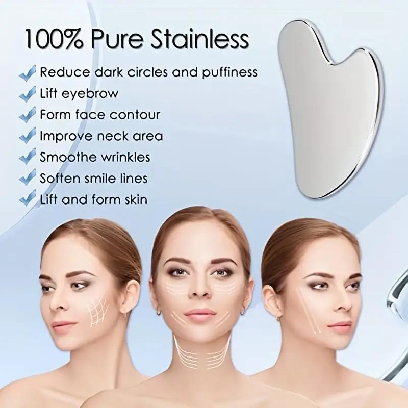 Ice Face Roller and Heart Shaped Gua Sha Board Set, 2 Counts/set Facial Contour Massager, Facial Mold Cube Ice Rollers, Summer Skincare,  Ice Face Roller