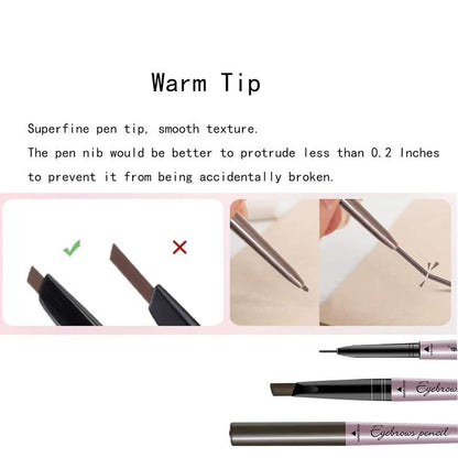 Double-ended Eyebrow Pencil & Clear Eyebrow Gel with Brush, 1 Set Long Lasting Eyebrow Makeup Tool for Daily Use