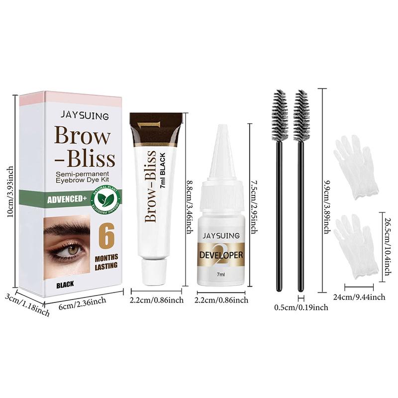 Eyebrow Tinting Kit, Brow Tinting Kit Professional, 2 In 1 Semi-Permanent Lash & Brow  Coloring Kit, Light Brown Long-lasting