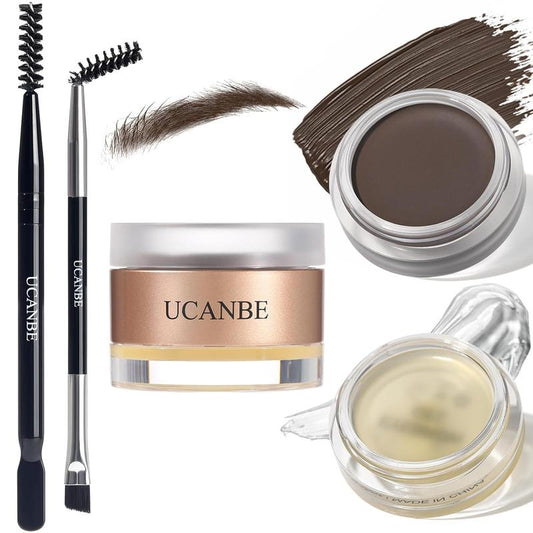 UCANBE Ultimate Brow Duo! 2-in-1 Eyebrow Gel & Styling Wax Kit | Long-Lasting, Waterproof & Smudge-Proof | Dual-Ended Precision Brush Included | Choose from 5 Shades | Get the Trendy Soap Brows Look | Perfect Gift for Every Occasion