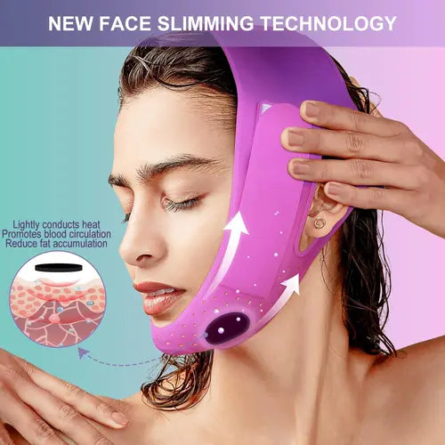 JUSRON 3D Double Chin Reducer V Line Face Lifting Tape Face Strap,   Soft Silicone  High elasticity Chin Strap Face Shaper to Removing Double Chin for Women and Men