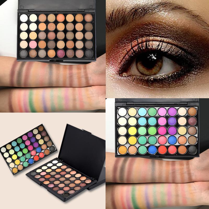 40-color Eyeshadow Palette, Matte and Glitter Eye Shadows Palette, Long Lasting Shimmering Eye Shadow Makeup Products, High Pigmented Blendable Eyeshadow Powder