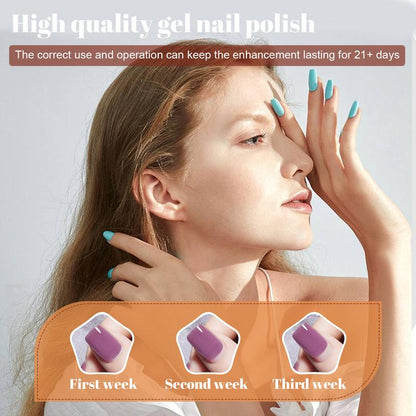 JODSONE 60 PCS Gel Nail Polish Starter Kit 55 Color Combination of Light and Dark Colors Emerald Green Klein Blue Soak off No Wipe Base Coat Matte and Glossy Top Coat Nail Gel Kit for Mother's day gifts