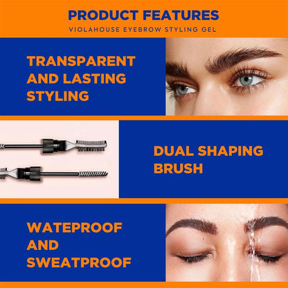 Lengthening Eyebrow Gel, Long Lasting Eyebrow Styling Gel, Natural Eyebrow Makeup Tool for Women