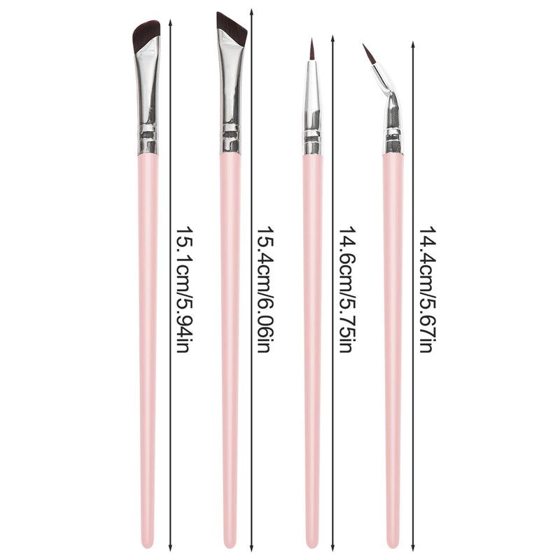 Professional Eye Makeup Brush Set, 4 Counts/set Eyeliner Brush, Eye Shadow Brush, Eyebrow Brush, Makeup Tool For Women, Makeup Products