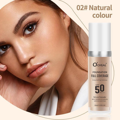 Long-lasting Liquid Foundation, Moisturizing Concealer, Full Coverage Makeup Cream, Makeup Product