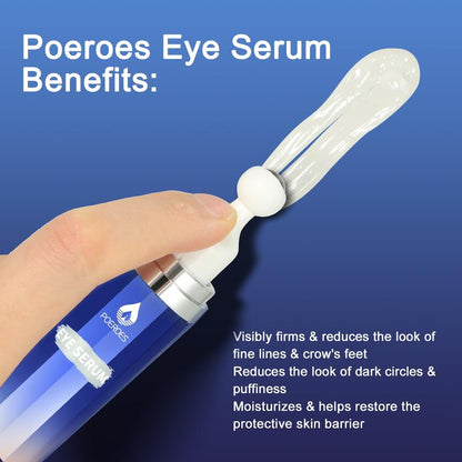 POEROES With Caffeine Eye Serum and Eye Cream Roller Eliminates Dark Circles and Puffiness, Reduces Wrinkles and Fine Lines, and Eliminates Puffiness 360¡ãMassage Ball for a Comfortable Skincare Experience