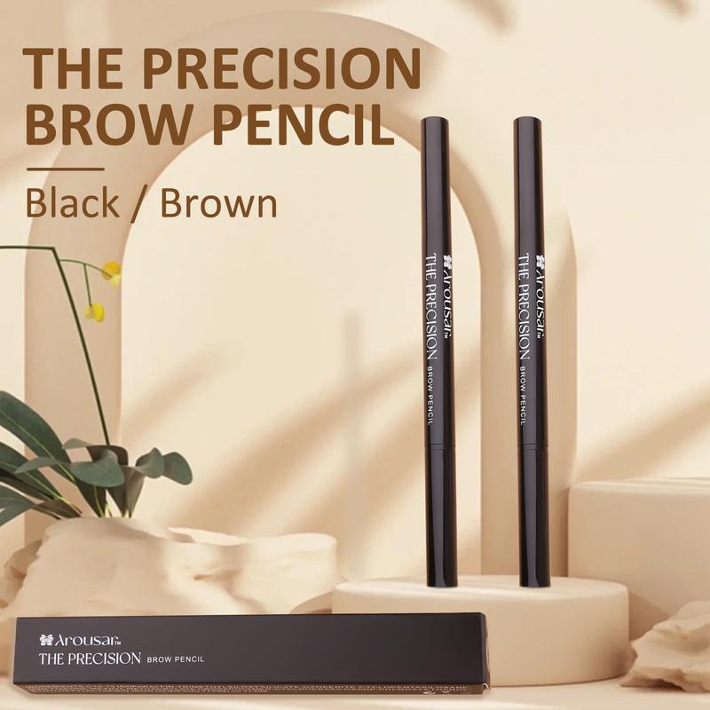 Arousar Eyebrow Pencil, Retractable Definer Pencil with Dual-Sided Brow Brush, Long Lasting Eye Brow, Fills Brow Makeup