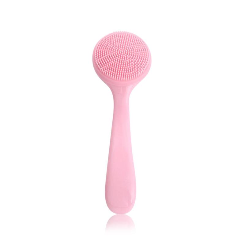 Manual Silicone Facial Cleansing Brush, Double Sided Face Scrubber for Daily Skin Care, Face Exfoliator Massage Brush Shower Cleaning Brush