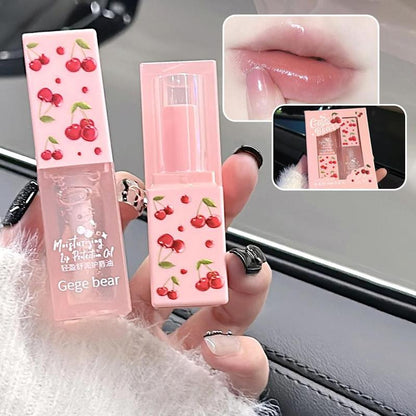 Moisturizing Lip Care Lip Butter Balm & Lip Oil Moisturizer, 2pcs/set Cosmetic Hydrating Glossy Lip Glaze Stick, Plumping Lip Oil Lipstick for All Occasions Makeup, Girls and Women, Summer Gift