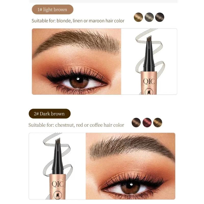 Waterproof Liquid Four-claws Eyebrow Pencil, Long Lasting Eyebrow Pencil, Sweat Proof High Pigmented Brow Shading & Filling Pencil, Makeup Tool Easy To Apply