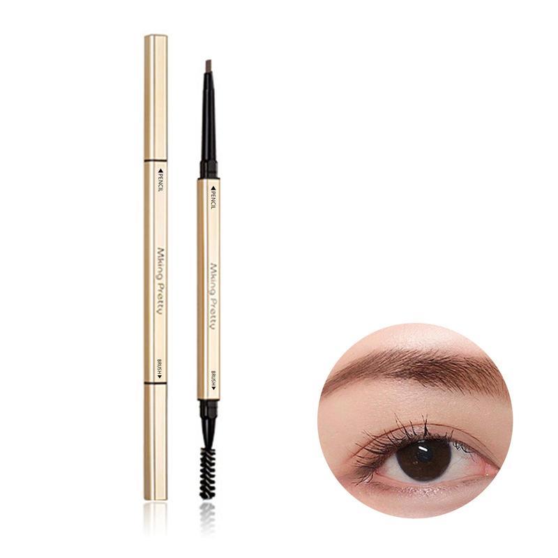 Double-ended Eyebrow Pencil, 1 Count Long Lasting Eyebrow Pencil, Brow Styling Brush, Brow Shading & Filling Pencil, Brow Brush Makeup Tool, Eye Makeup Products