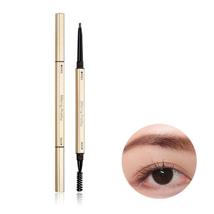 Double-ended Eyebrow Pencil, 1 Count Long Lasting Eyebrow Pencil, Brow Styling Brush, Brow Shading & Filling Pencil, Brow Brush Makeup Tool, Eye Makeup Products