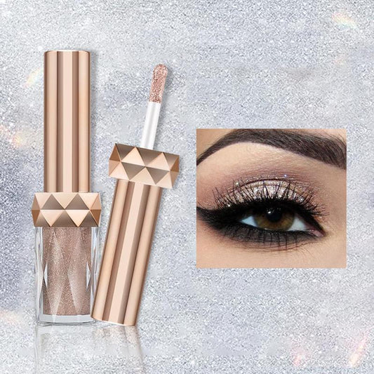 Long Lasting Liquid Eyeshadow, 1 Count Shimmering Eye Shadow, Glittering Brightening Highlighting Liquid Stick for Crystal Eye Makeup, Sparkling Eyeliner Lying Silkworm Stick