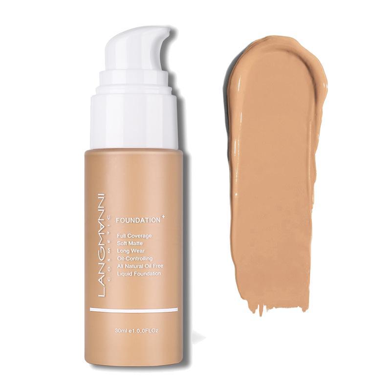 1 Piece Matte Long-lasting Foundation, Oil Control Foundation, Moisturizing Liquid Foundation, Contouring, Dark Skin Covering, Highlighting, Concealing Foundation Cream, Full Coverage Flawless Makeup Cream, Long Lasting Lightweight Concealer Foundation