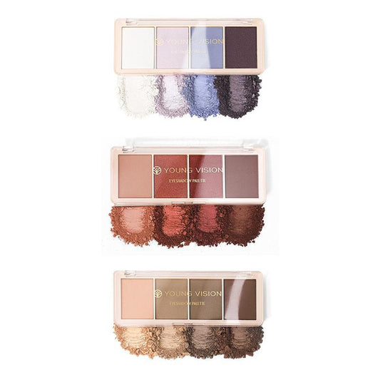 4 Color Eye Shadow Palette Set, 3pcs/set Waterproof Multi-Functional Matte & Shimmer Eyeshadow Palette, Beauty Palette, Colorful Eye Makeup Set