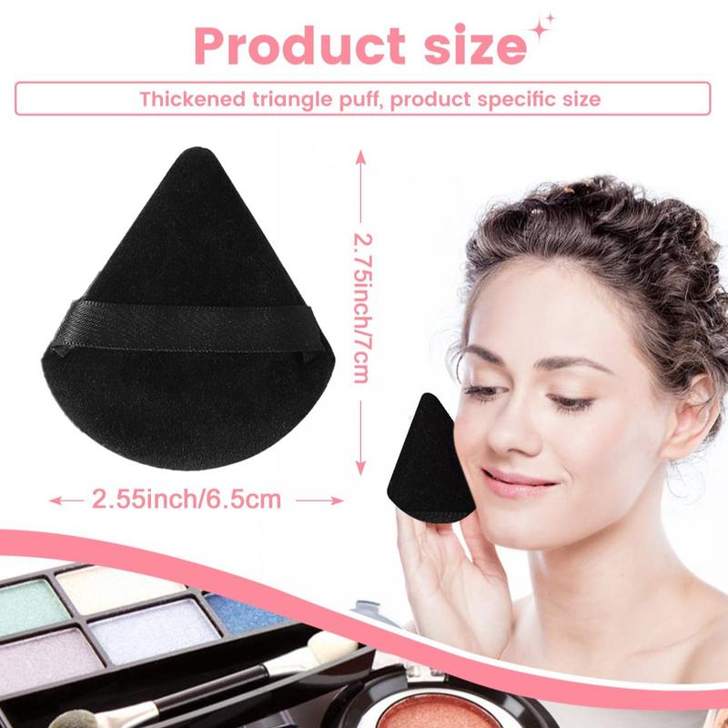 Comfort Skincare Triangle Powder Puff, Soft Makeup Sponge Puff, Dry & Wet Use Makeup Puff for Liquid Foundation, Face & Body Powder, Concealer, Cream