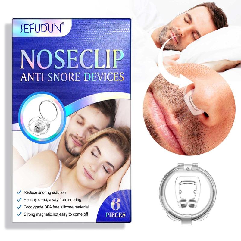 Nose Clips, 6 Counts/box Anti Snoring Nose Clips, Silicone Nose Clips, Sleeping Aids For Men & Women