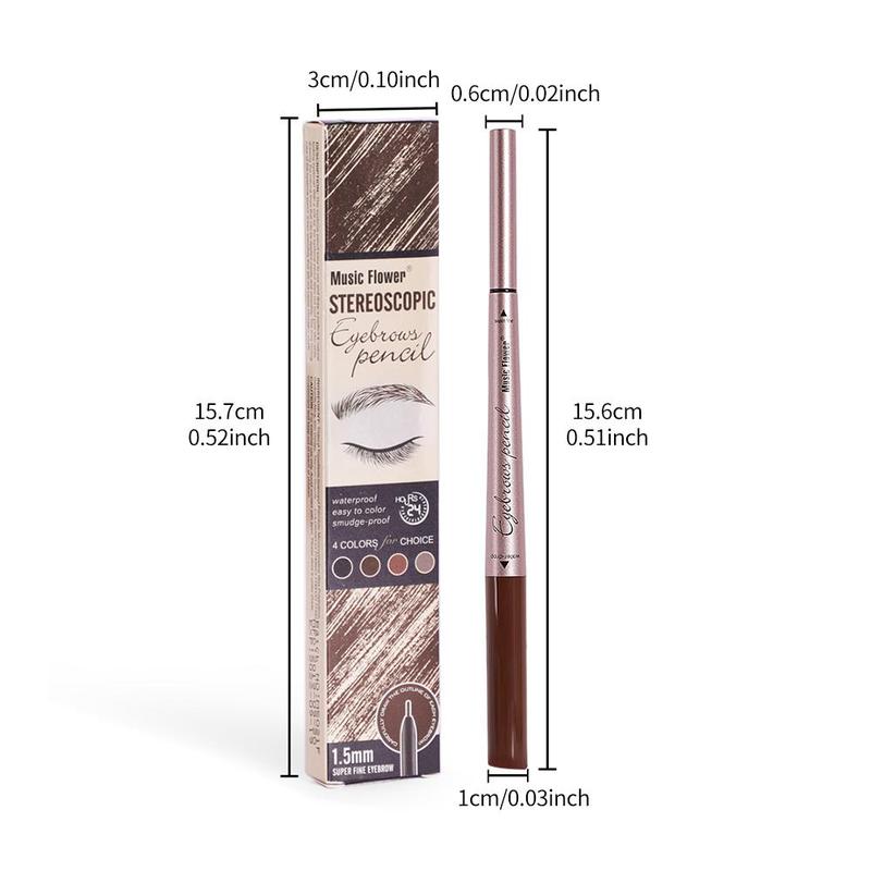 2 In 1 Double-ended Eyebrow Pencil, 1 Count Long Lasting Eyebrow Pencil, Brow Shading & Filling Pencil, Eye Brow Makeup Product