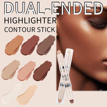 Double-ended Contour Pen, 4 Counts/set Long Lasting Contour Pen, Highlighter Pen, Facial Contouring Pen, Makeup Pen for Women & Girls