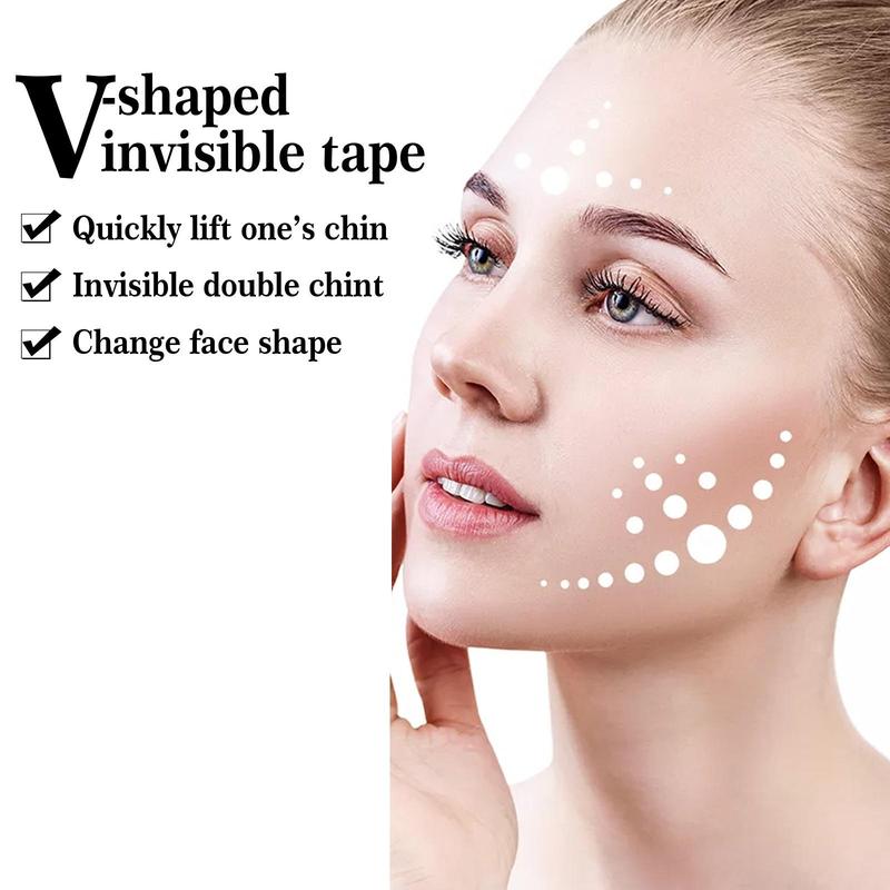 V-shaped Invisible Tape, 60pcs/box Strong Skin-friendly Elasticity Face Lifting Patches, Waterproof Breathable?Facial Lifting & Firming Sticker