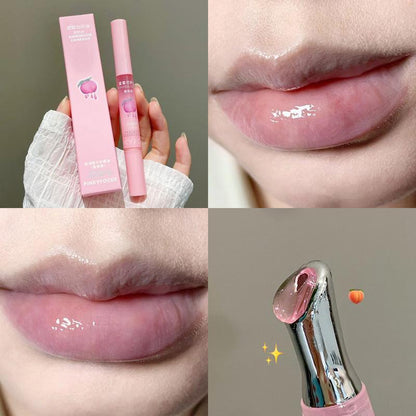 Moisturizing Lip Oil, 2 Counts/set Hydrating Lip Gloss, Lip Care Lipstick, Plumping Lip Oil Lip Stick, Suitable for All Occasions Lip Makeup, Girls and Women Makeup Accessories