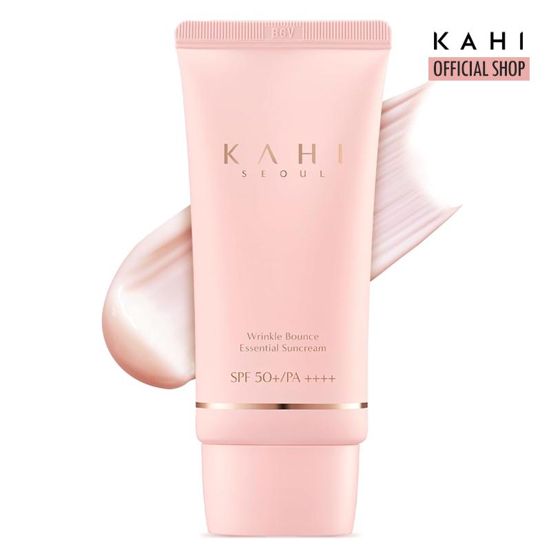 [Official Product] KAHI Wrinkle Bounce Essential Korean Sun Screen Face Moisturizer with SPF 50 + PA++++ Sun Block Daily Moisturizer with SPF - Tone Up Cream Face Sunblock and Hydrating Moisturizer Face Cream (1.69 fl oz)